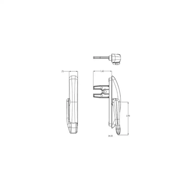 Brixwell Multipoint Casement Lock with Gasket, Metal Material, 2-29/32 Handle Projection, Non-Handed Door Hardware, Beige Finish