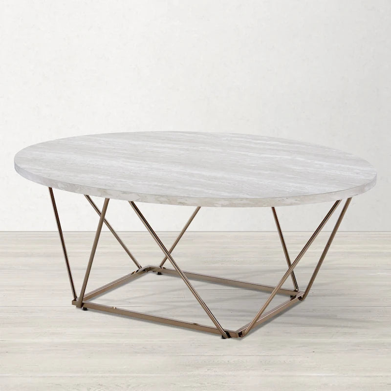 Ravine Faux Marble Top Coffee Table