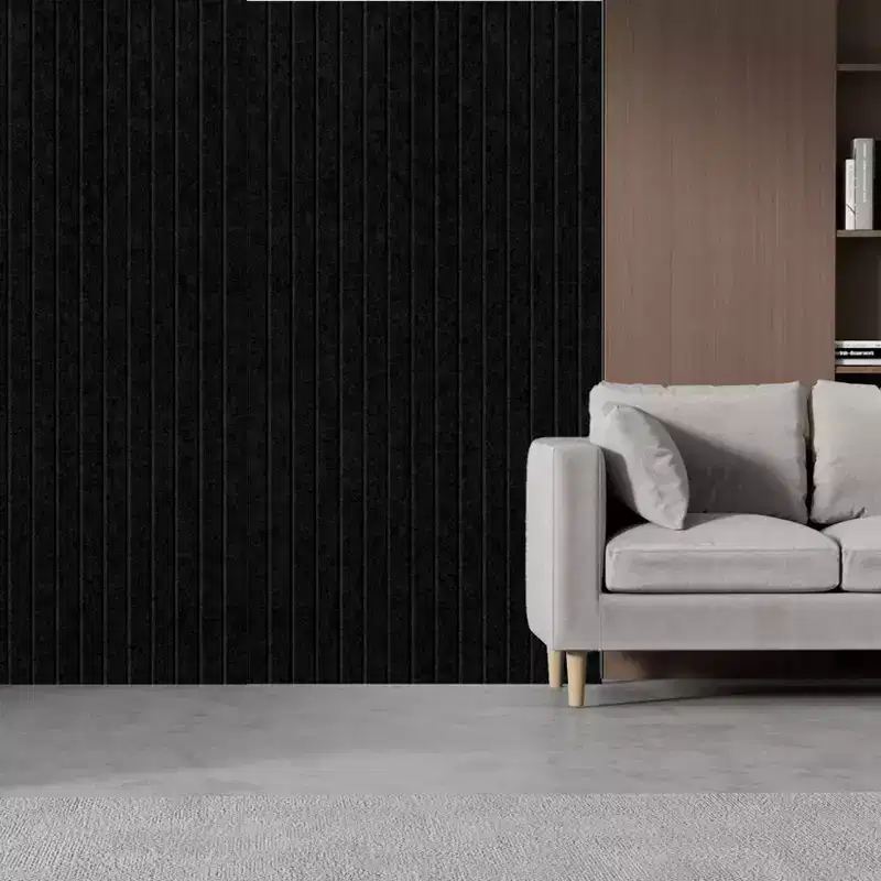 Decorative Acoustic Wall Panels - Black Sound Absorbing Foam Panels for Home Theater & Office, Easy-to-Install Noise Reduction, Black