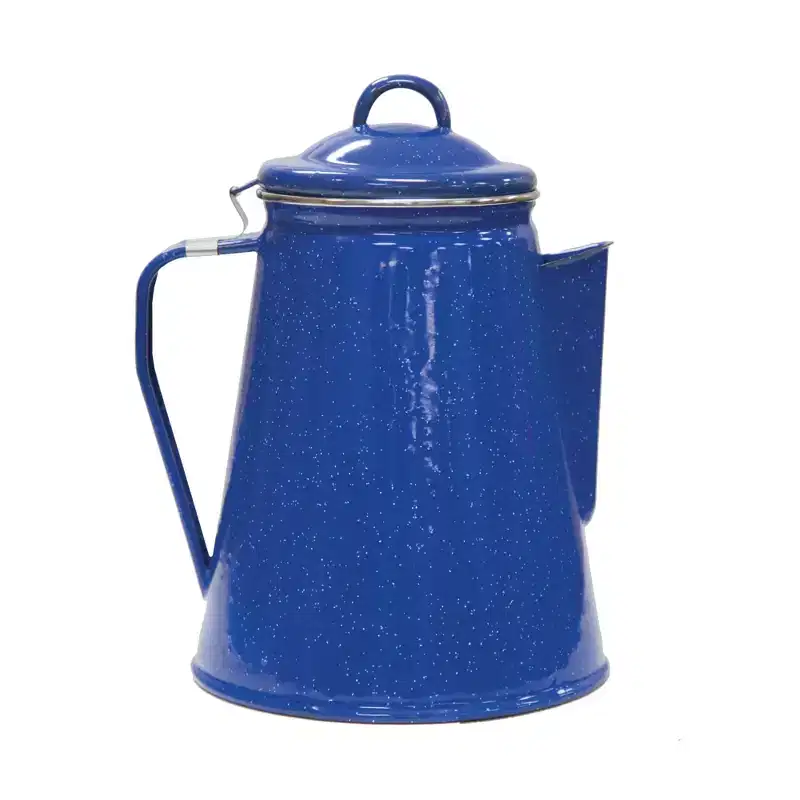 Stansport Enamel Percolator Coffee Pot & Mug Set
