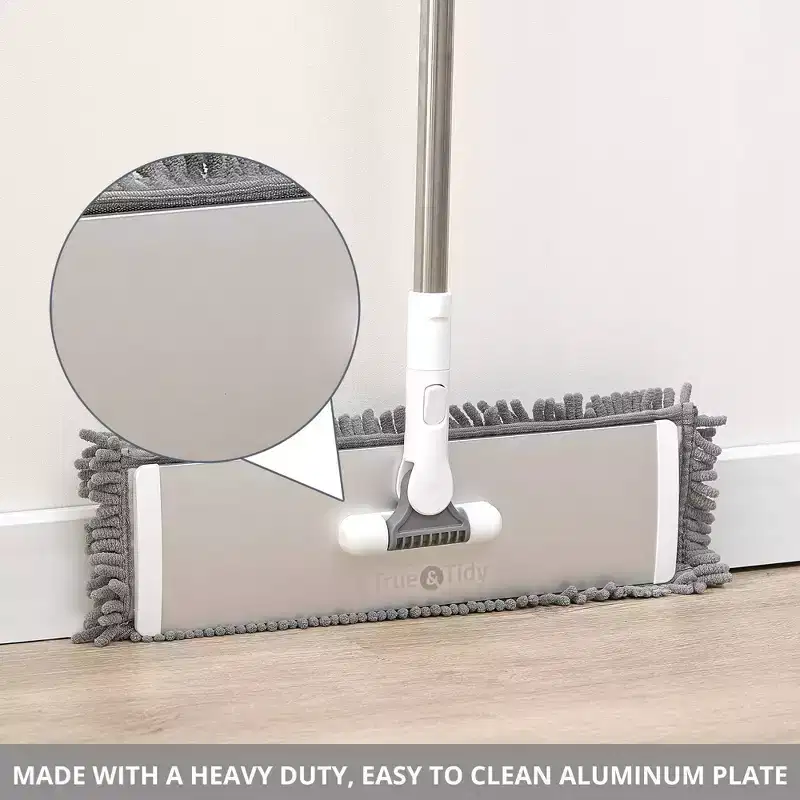True & Tidy Sweep-180 Heavy Duty Wet and Dry Sweeper Mop: Aluminum Handle, Fabric Material