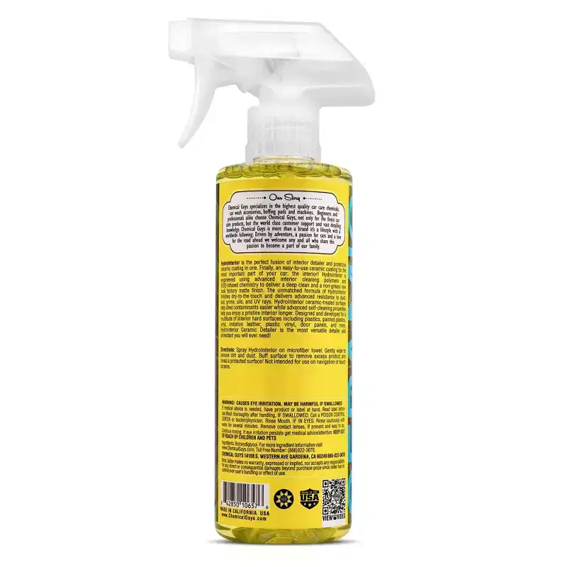Chemical Guys HydroInterior Ceramic Interior Detail Spray and Coating: Car Detailing Cleaner, Automotive Interior Spray