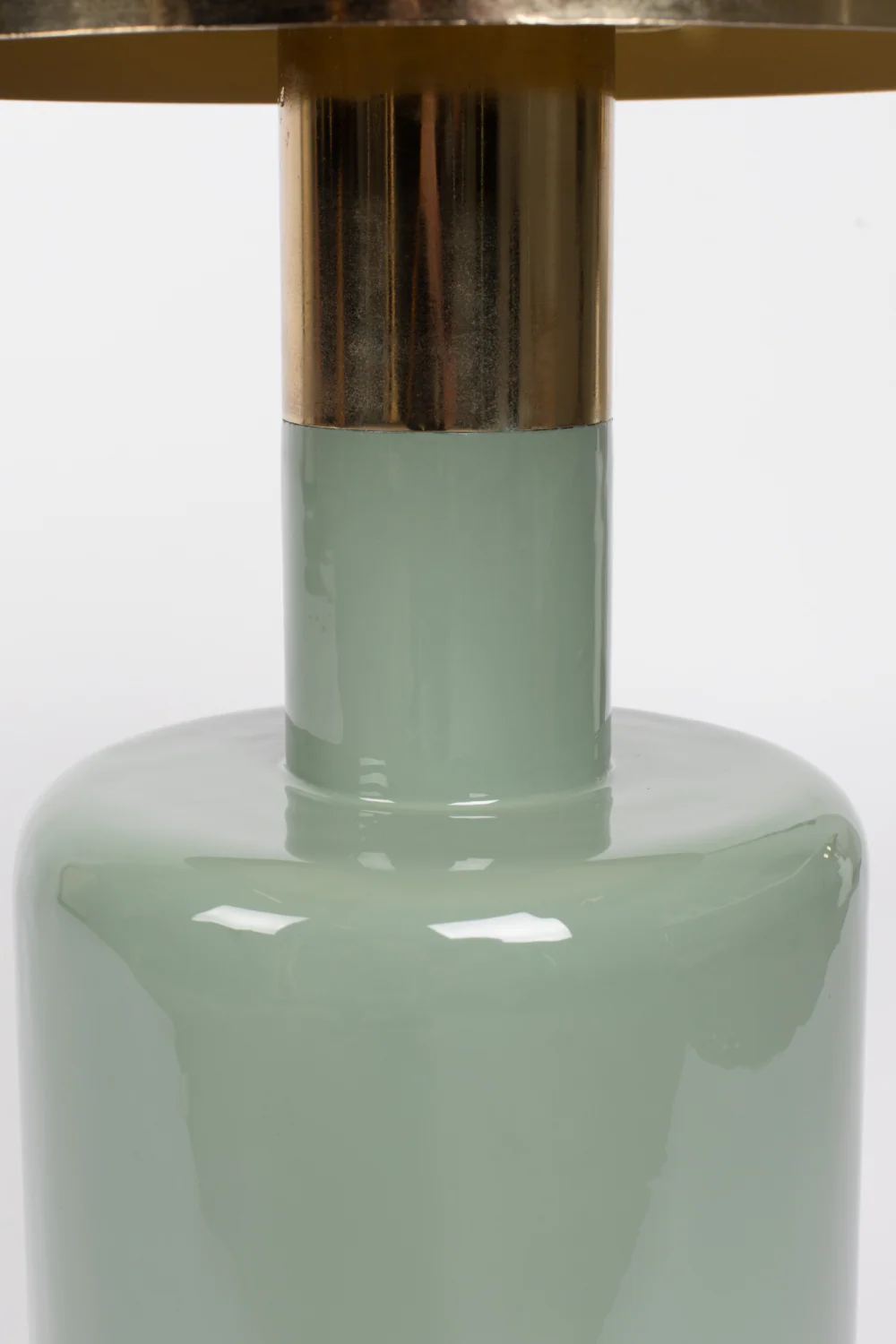 Green Enamel Sculptural Side Table