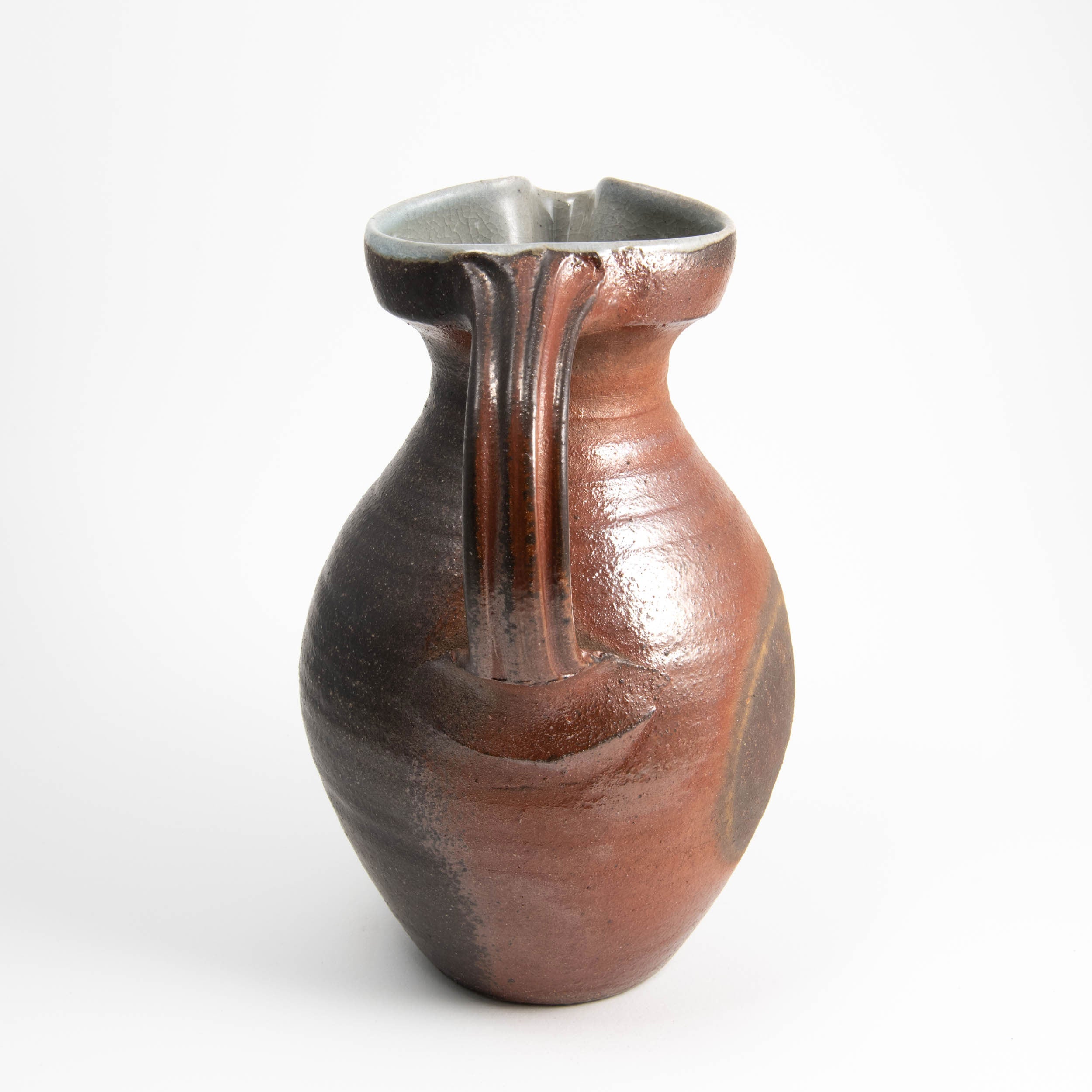 Celadon Wadding Wood Fired Round Devon Jug