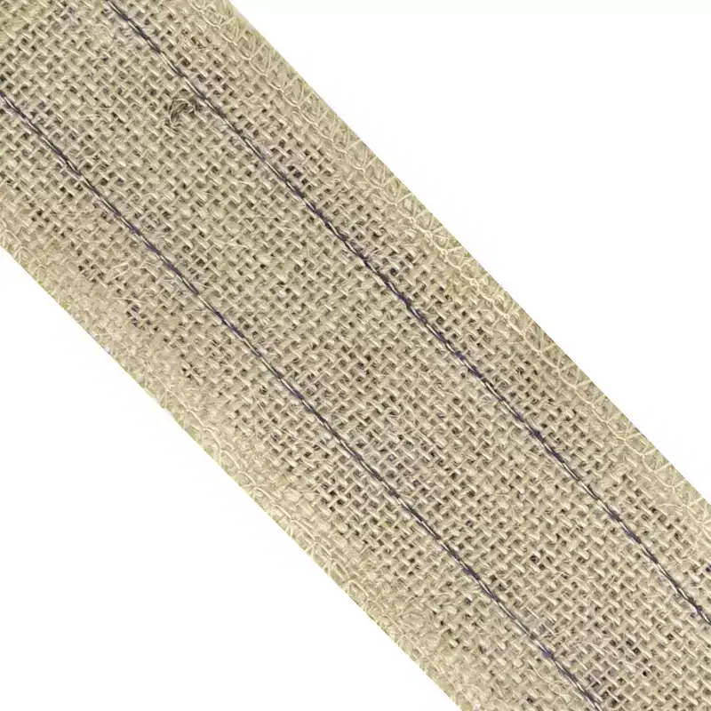 Unique Bargains Lace Burlap Home Jute Holiday Celebration Ornament Ribbon Roll Navy Blue