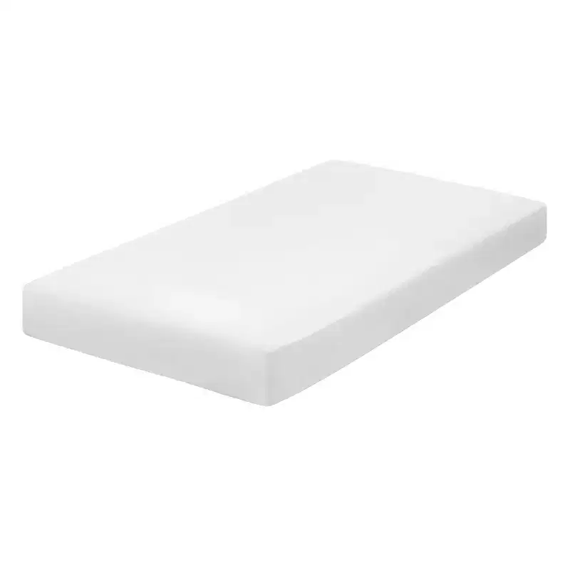 Everyday Kids Fitted Crib Sheet, 100% Soft Breathable Microfiber Baby Sheet, Fits Standard Size Crib Mattress 28in x 52in, White Nursery Sheet