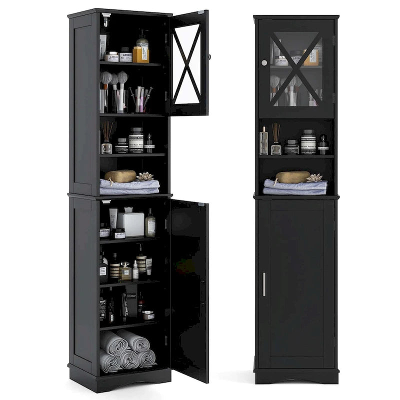 67 Tall Freestanding Bathroom Storage Cabinet