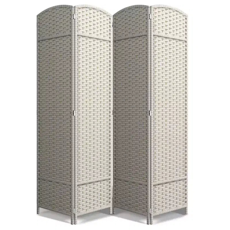 Sorbus 4 Panel Room Divider Panel, 6 ft. Tall Extra Wide Double Hinged Panels - Folding Privacy Screens