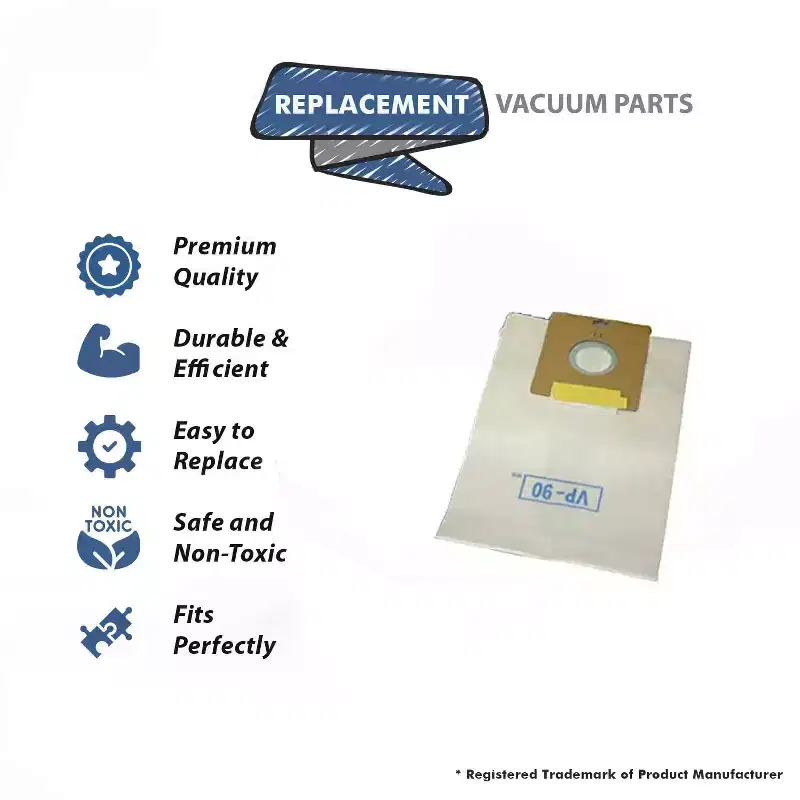 Topvacuumparts Replacement Part For samsung VP90 Quiet Storm, Jet 8000, 9000 Vacuum Cleaner Paper Bags 5pk # compare to part VP-90R