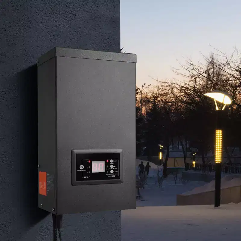 VEVOR 600W Landscape Transformer, Timer & Photocell Sensor Equipped, Weatherproof Outdoor Lighting Converter, 120V AC to 12V/14V AC, Black