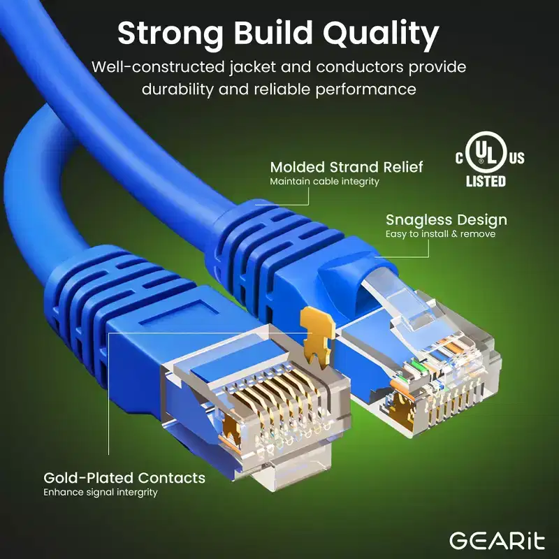 GEARit Cat 6 Ethernet Patch Cable (20-Pack) - 25 Feet