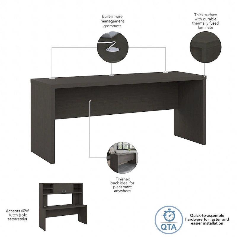72-Inch Wide Computer Desk