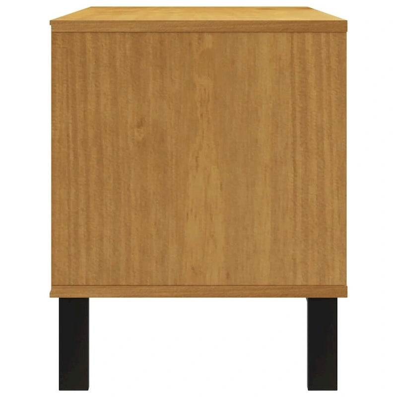Solid Pine Wood TV Stand with Drawers – 43.3 x 15.7 x 19.7 in.