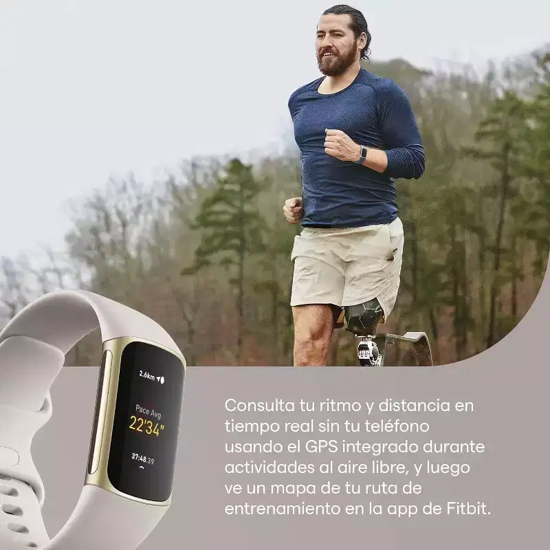 Fitbit Charge 5 Advance Fitness & Health Tracker Sleep Tracking Built In GPS 24/7 Heart Rate Monitor Stress Management Tool - Manufacturer Refurbished