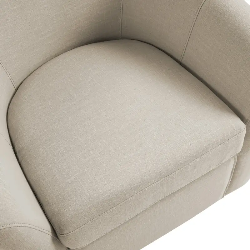 Ensemble de 2 fauteuils pivotants modernes rembourrés de style tonneau, fauteuils d'appoint pour salon