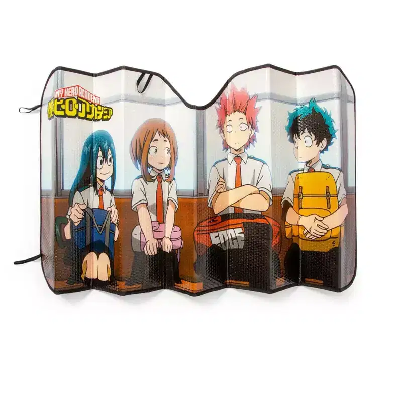 Just Funky My Hero Academia Characters Sunshade for Car Windshield | 58 x 28 Inches
