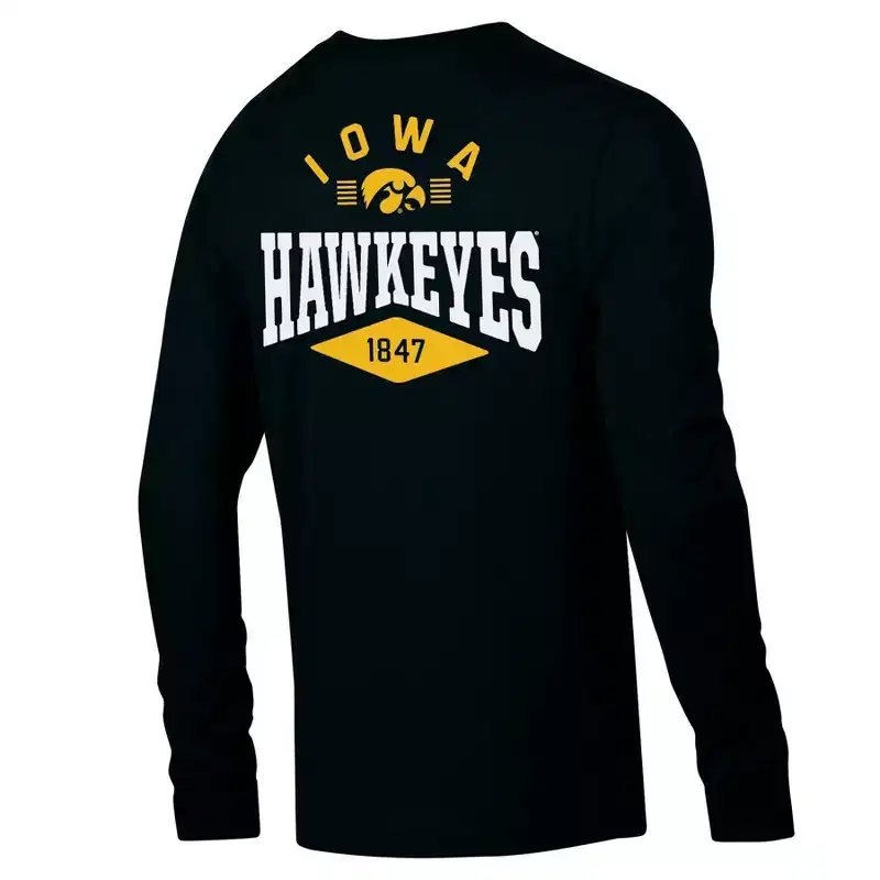 NCAA Iowa Hawkeyes Men's Two-Sided Long Sleeve T-Shirt
