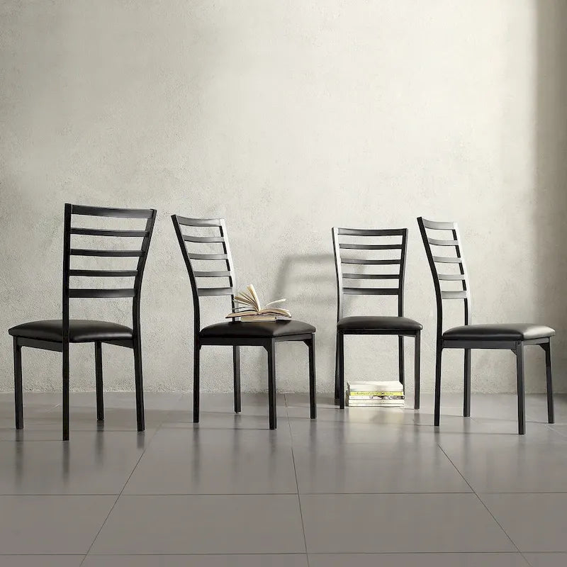 Darcy II Espresso Contoured Metal Dining Chairs (Set of 4)
