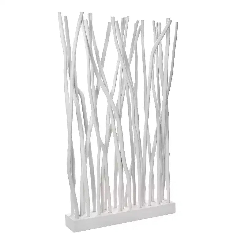 JONATHAN Y Tranquil 39W x 68H Coastal Bohemian Handcrafted Teak Branch Single Panel Room Divider