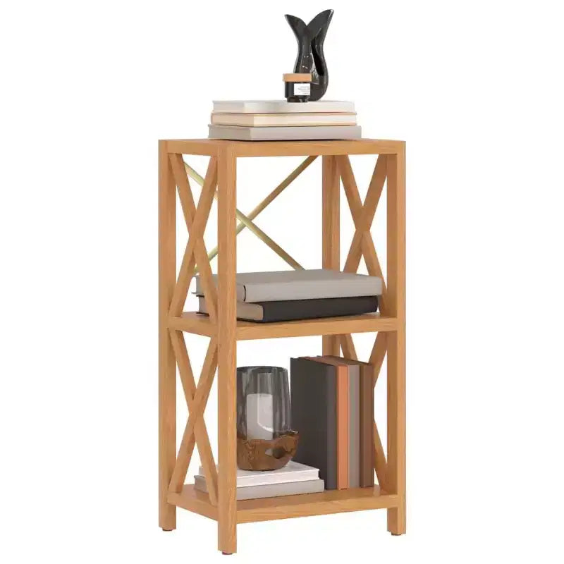 vidaXL Shelf Bathroom Storage Bookshelf Rack Shelving Unit Solid Wood Oak