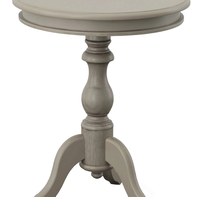 Round Accent Side Table, Copper Finish, Living Room End Table