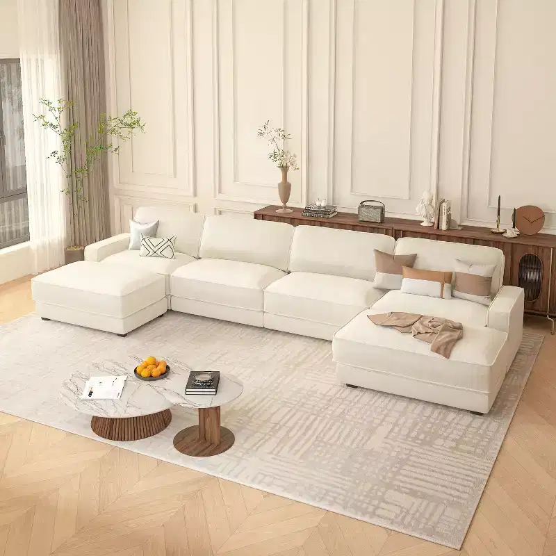 Dyonery 158 Extra Large Modular Sectional Sofa, CHENILLE Fabric with Deep Seat, Tool-Free Assembly