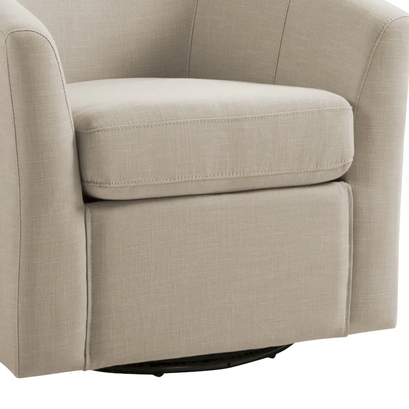 Ensemble de 2 fauteuils pivotants modernes rembourrés de style tonneau, fauteuils d'appoint pour salon