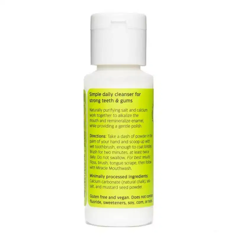 Uncle Harry's Unscented Remineralizing Tooth Powder | All Natural Enamel Support & Whitening Toothpaste for Sensitive Teeth | for Fresh Breath (2 oz)