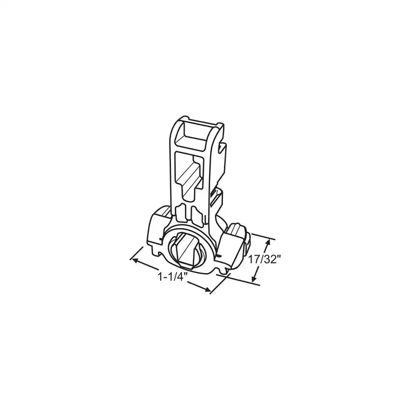 Brixwell 62-50003 T-Lock Tilt Shoe molded Spring Stamped Pivot hwP-587 Closed Cam 1.330 Extension White Puck