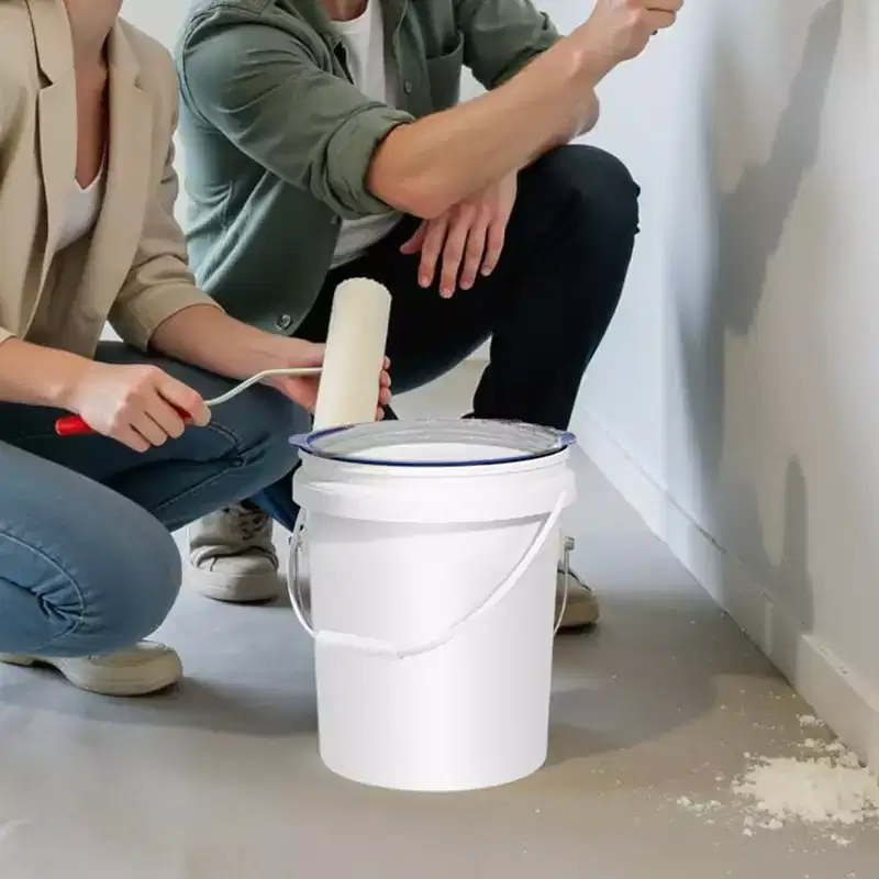 VEVOR 2 Pcs 5 Gallon Bucket Liner for Concrete Mix, Reusable Silicone Mortar Bucket Liner for Thinset Paint Concrete Epoxy Mixing, Blue & Yellow