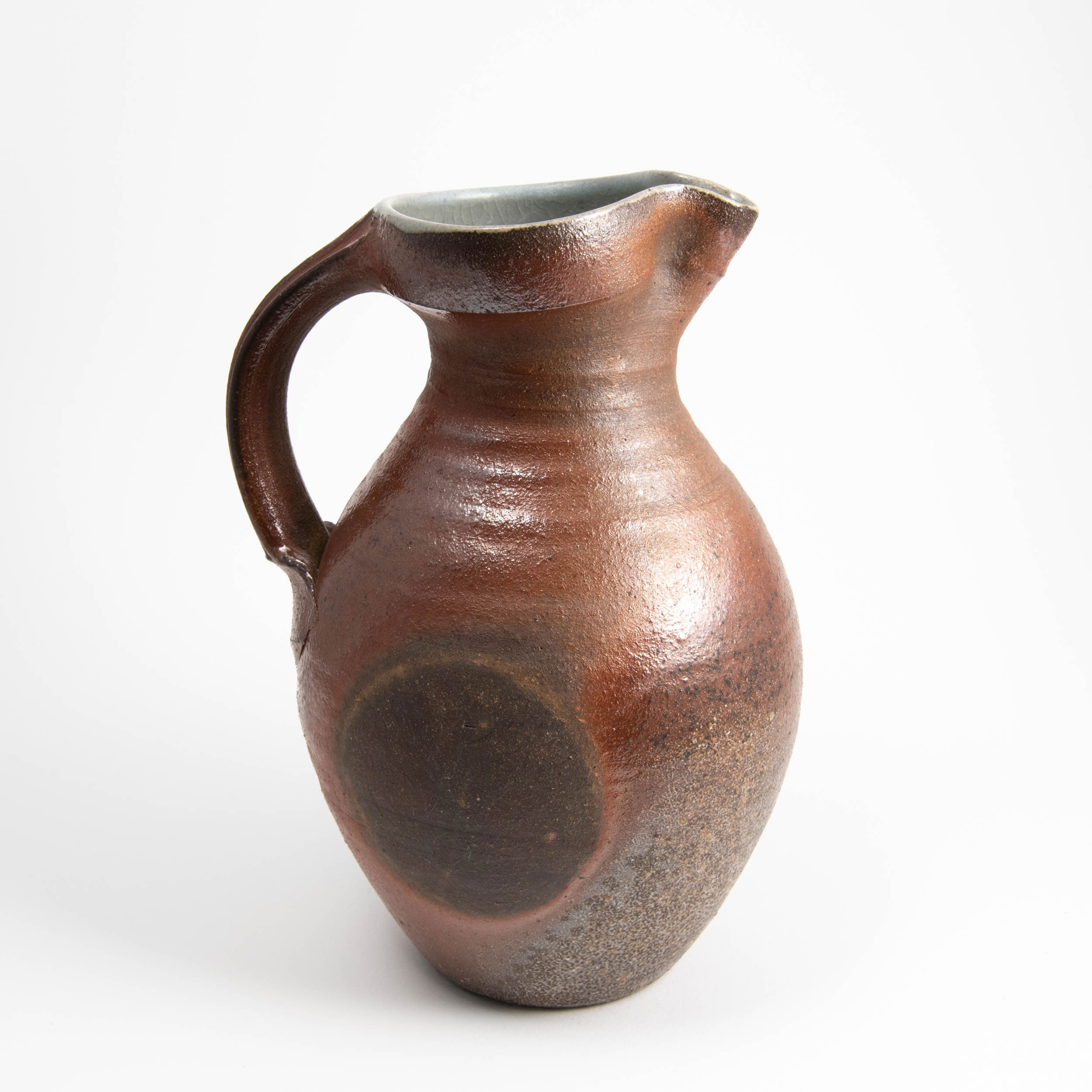 Celadon Wadding Wood Fired Round Devon Jug