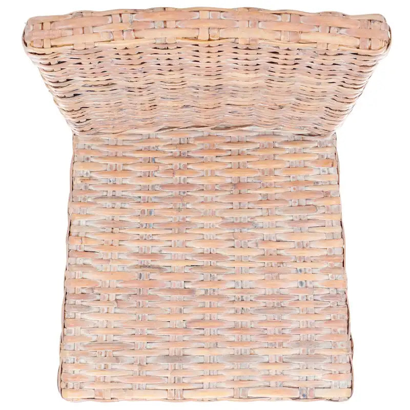 Set of 2 Natural Wicker Dining Chairs 19W x 22D x 41H, Boho Coastal Style