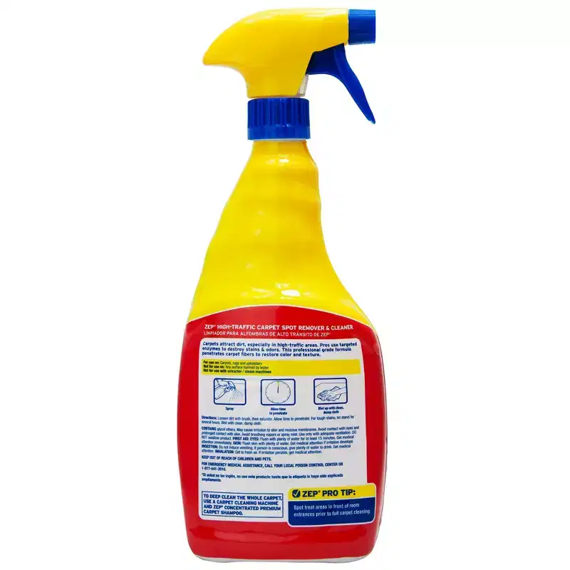 Zep High Traffic Carpet Spot Remover & Cleaner  Enzymatic Stain Remover  32 Oz.