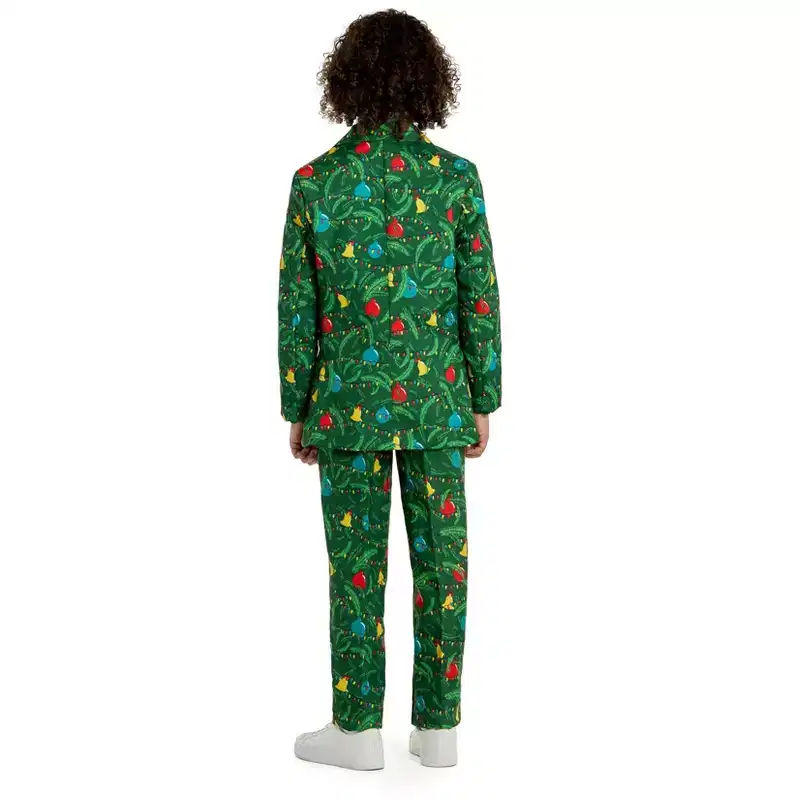 Suitmeister Boys Christmas Suit - Christmas Green Tree Light Up - Green