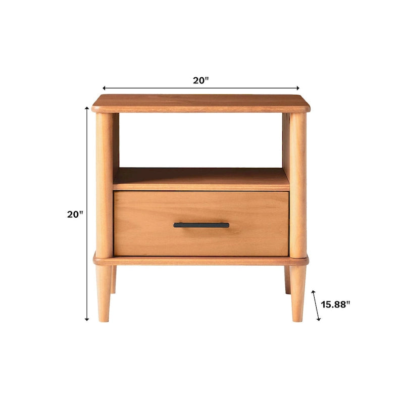 Middlebrook Designs Mid-Century Modern Solid Wood Spindle Nightstand (Set of 2)