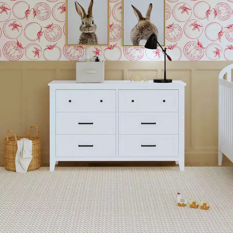6-Drawer Nursery Dresser -Pine Wood