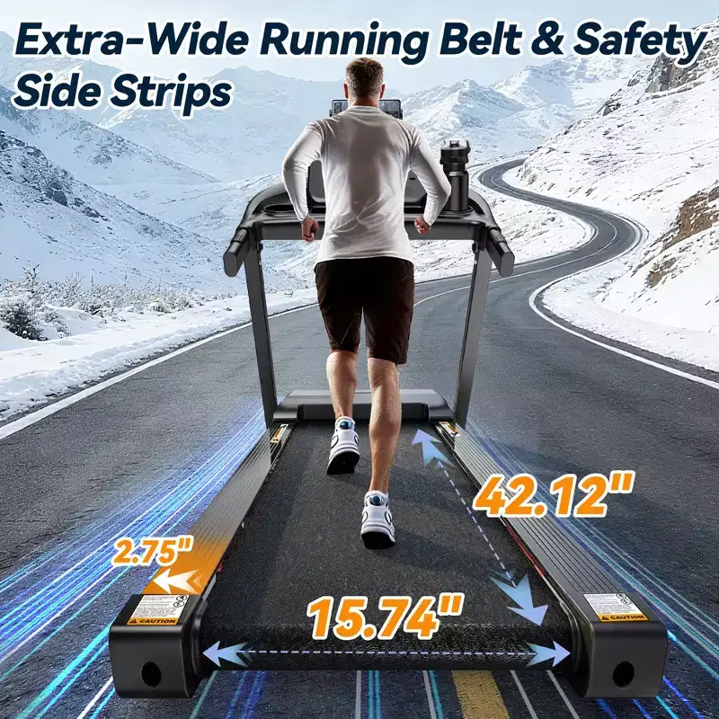 Treadmills on Sale,Compact Walking Treadmill with Manual Incline, 3.25HP Foldable Home Cardio Machine, Bluetooth Speakers, 300 lb Capacity