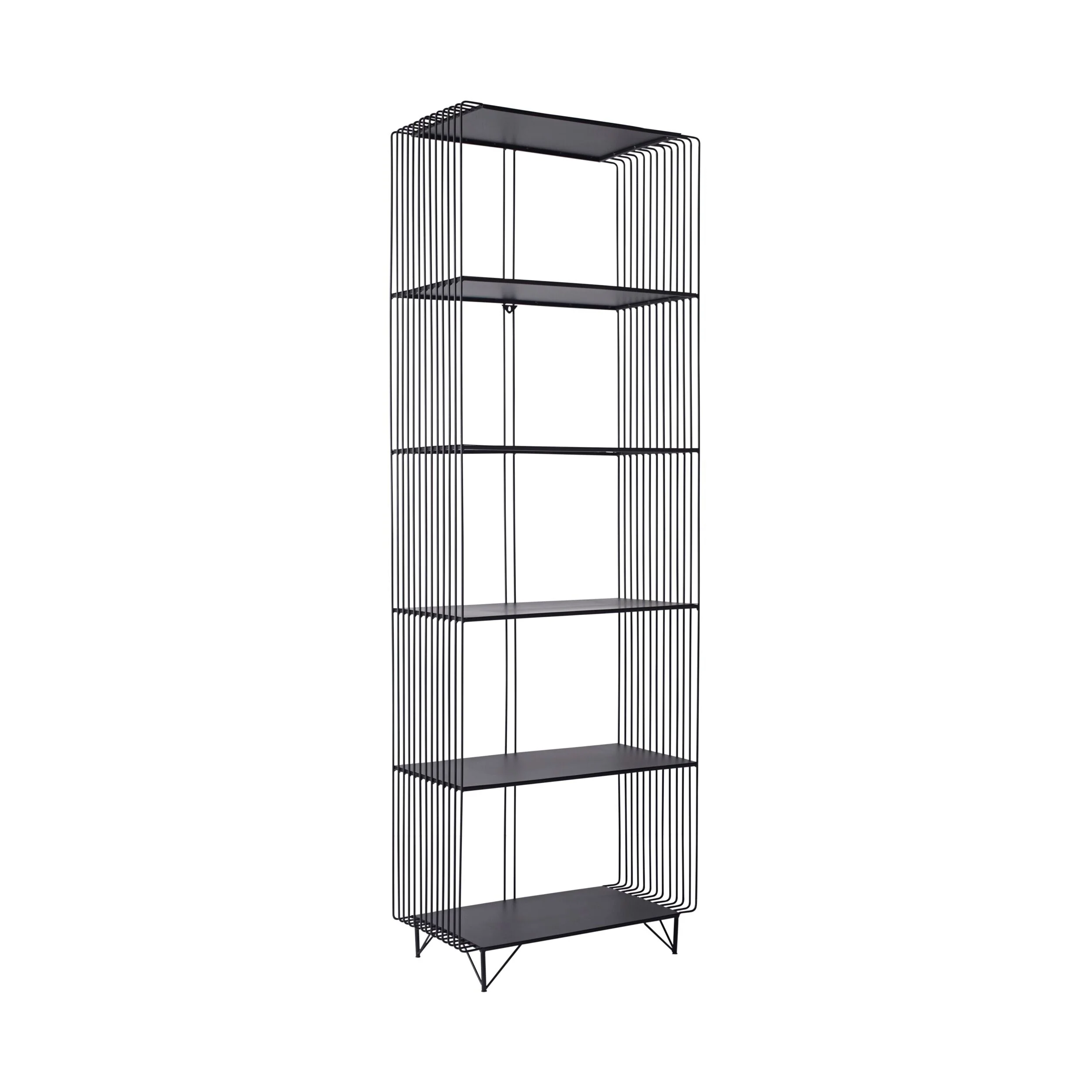 Hendrix 5 Tier Open Timber Tall Shelving Unit Natural 182.5x60cm