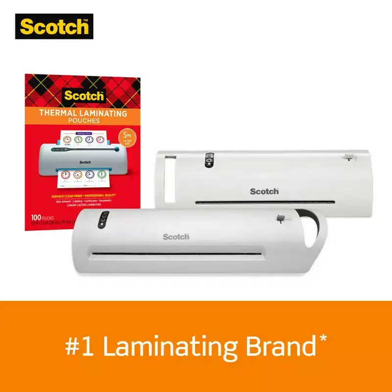 Scotch 150ct Thermal Pouches Letter Size 3mm: Laminating Film Supplies for Laminator, 11.5" x 9" Sheets