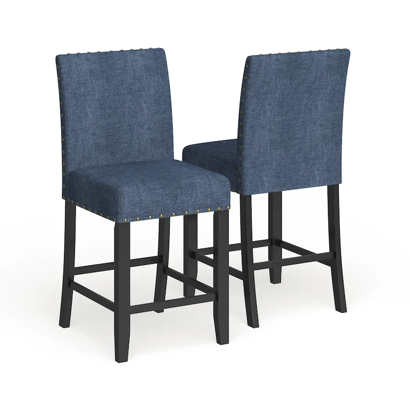 Strick & Bolton Gallaccio Contemporary 25-inch Fabric Stool (Set of 2)