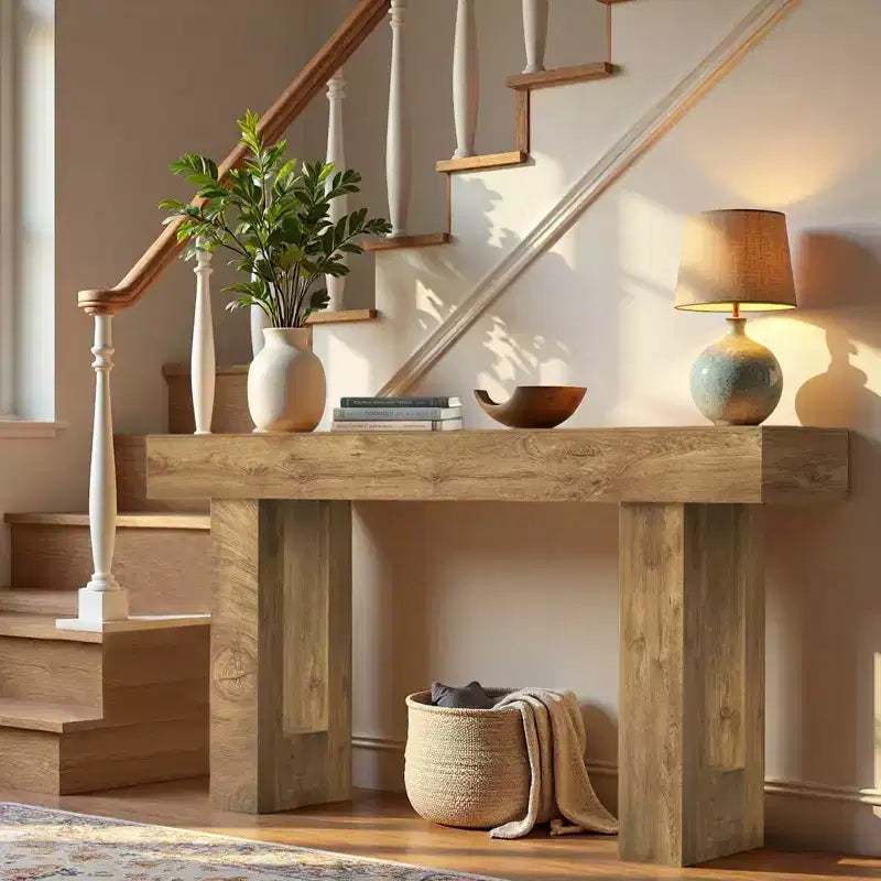 63 Inches Console Table, Sofa Table Behind Couch, Farmhouse Entryway Table with Storage, Console Sofa Table for Living Room, Hallway, Foyer