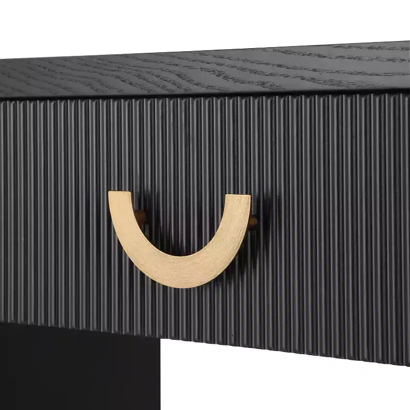Christopher Knight Home Mirod Modern Ribbed Console Table with Drawer and Column Legs