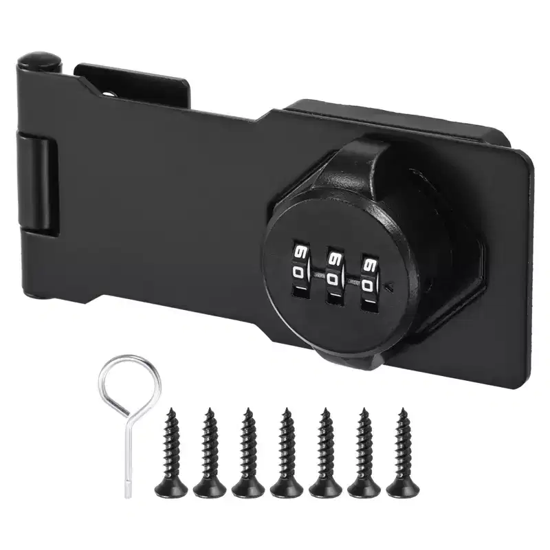 Unique Bargains Zinc Alloy Durable Keyless Security Gate Latch