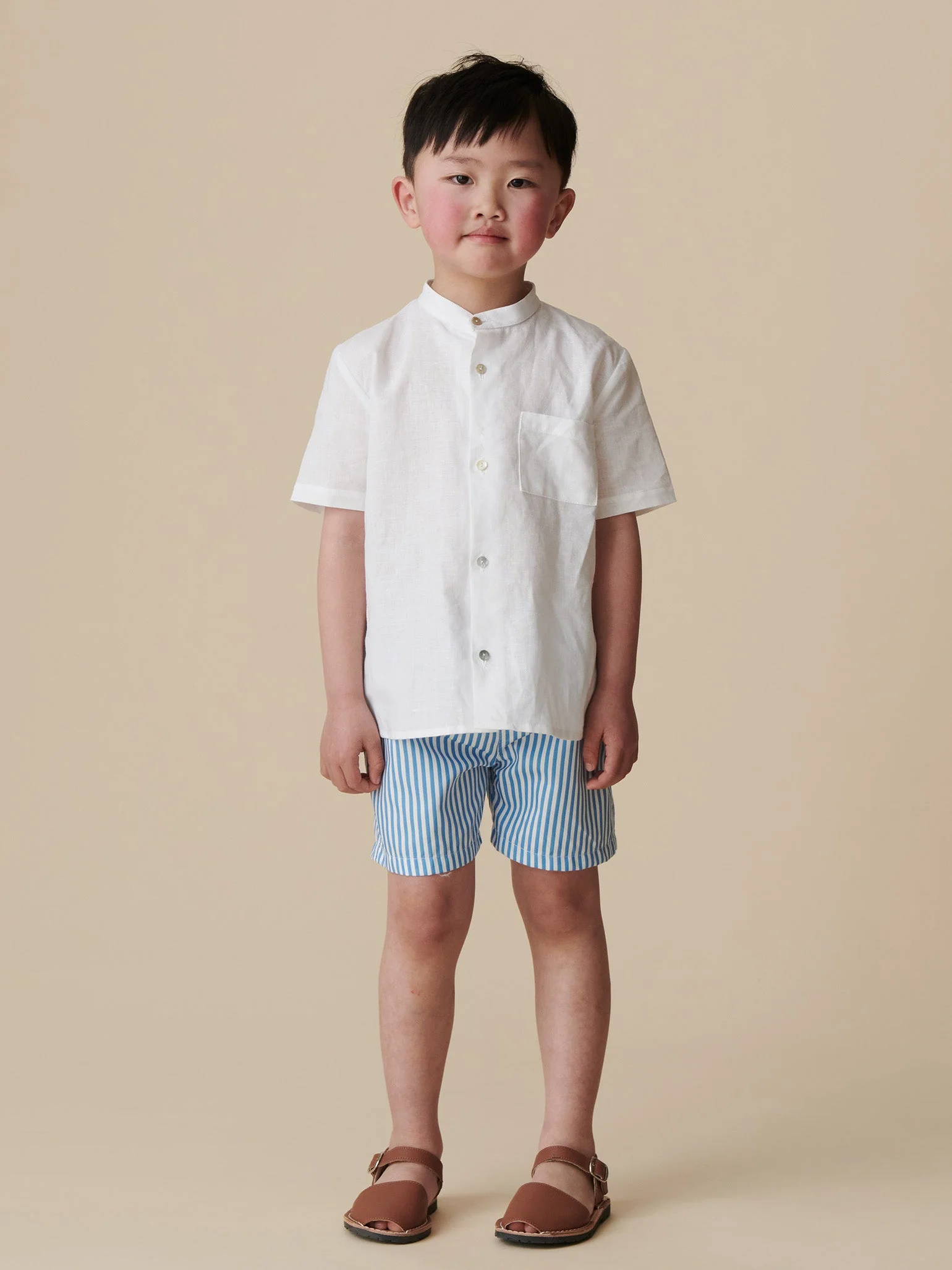 Blue Stripe Boy Swim Shorts