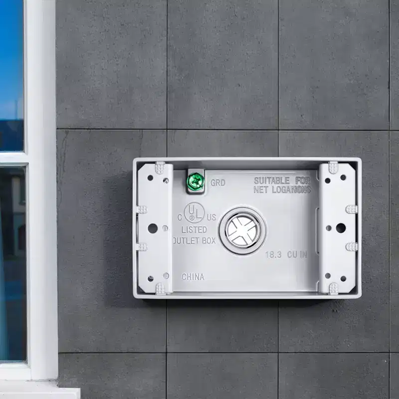 VEVOR Outdoor Electrical Box, 4.5 x 2.8 x 2 in, Weatherproof Outlet Junction Box, Suitable 1/2-Inch or 3/4-Inch Electrical Conduit, 4PCS, Gray