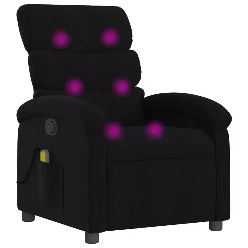 Massage Recliner Chair - Light Gray Manual Push Back