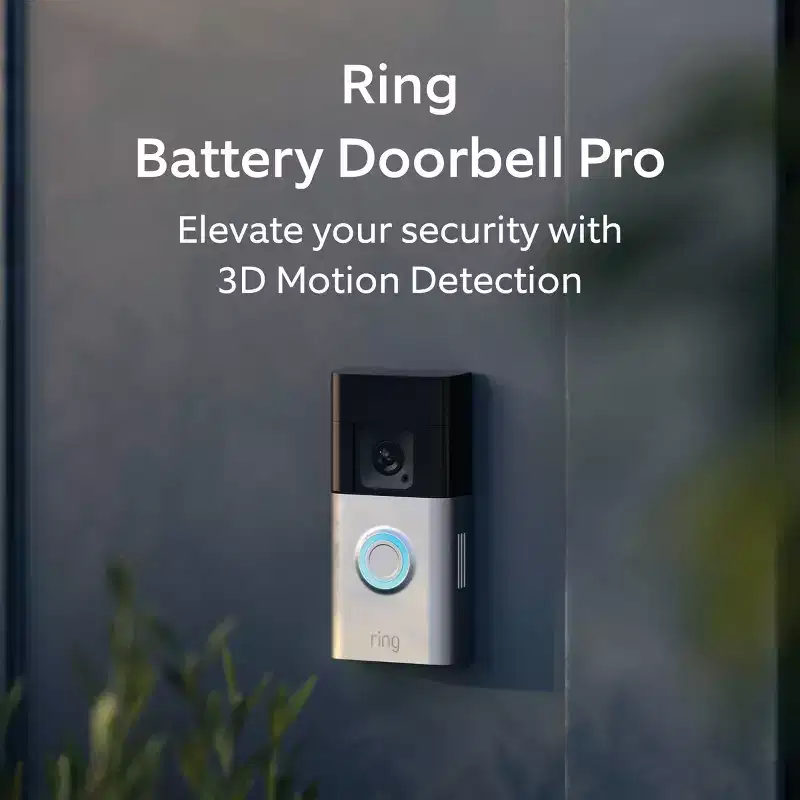 Ring Battery Doorbell Pro: Wireless Video Security System with Night Vision