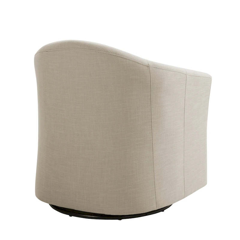 Ensemble de 2 fauteuils pivotants modernes rembourrés de style tonneau, fauteuils d'appoint pour salon