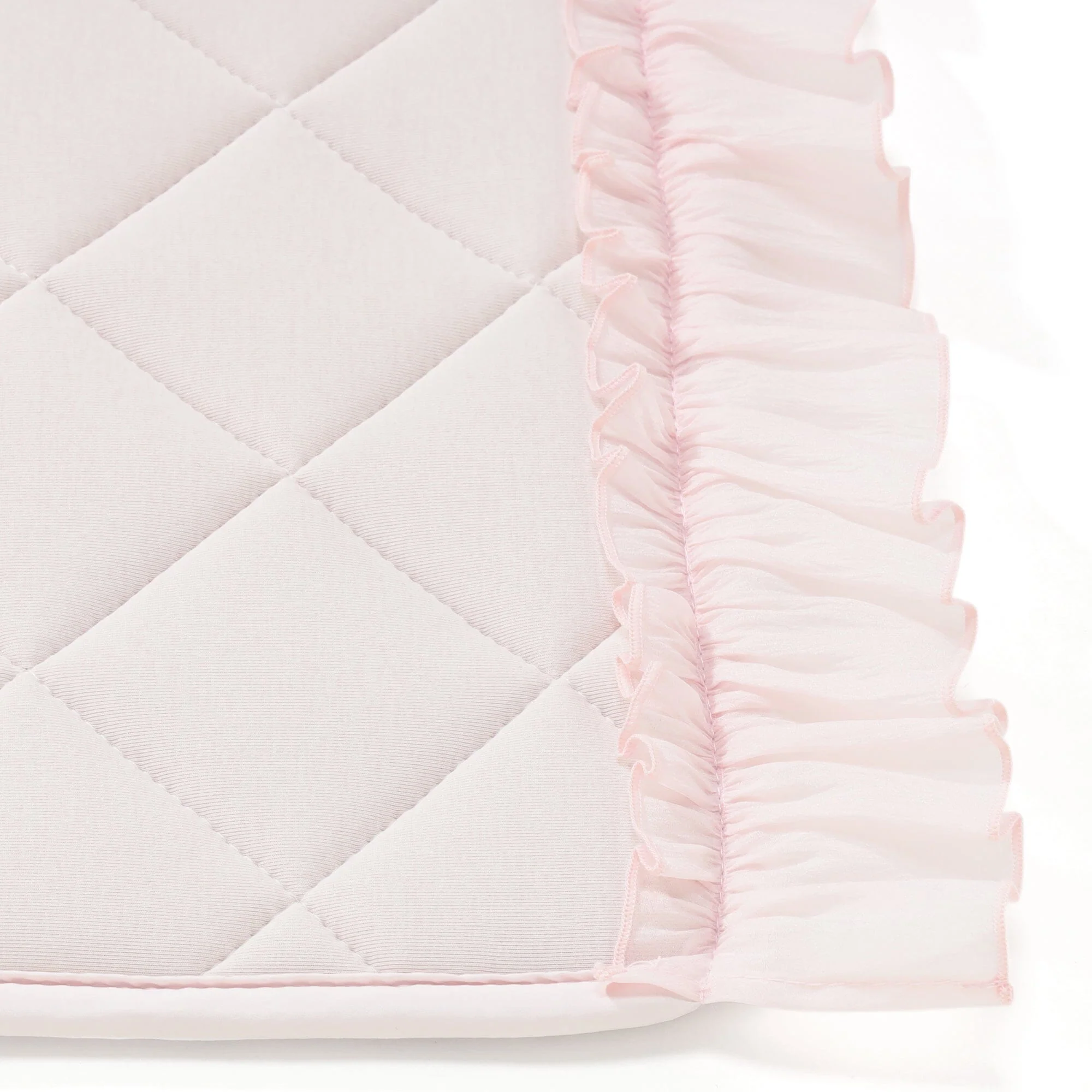 Rug With Frills Medium Light Pink