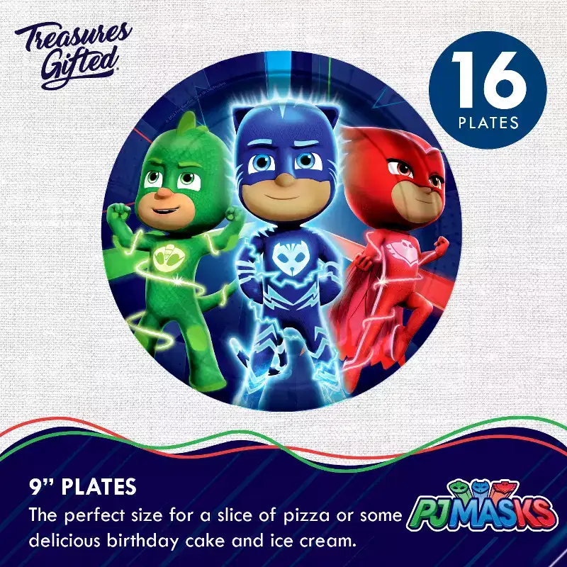 Treasures Gifted PJ Masks Party Tableware Starter Set for 16 Guests